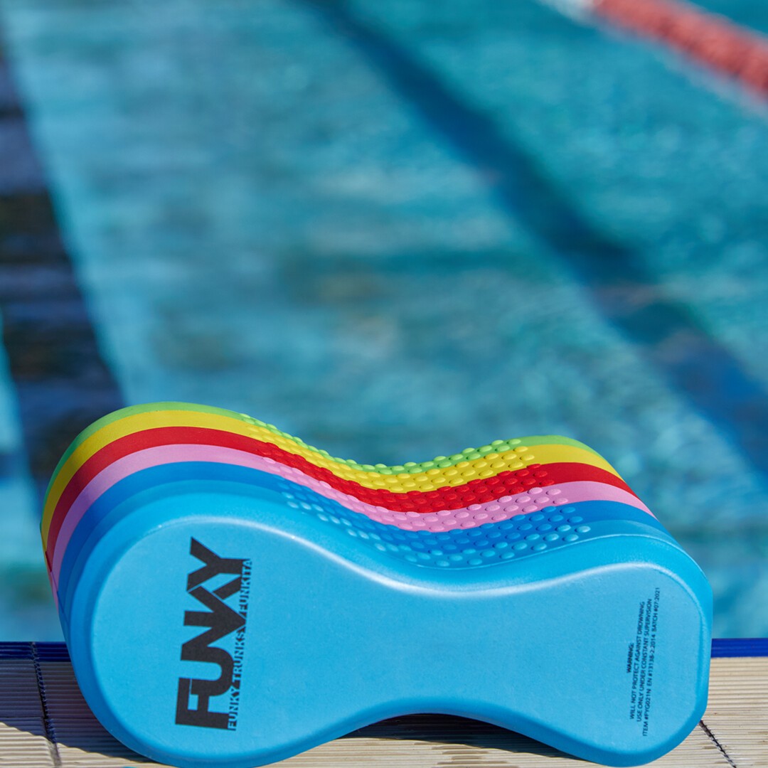 Funky Accessories Elite Squad Pull Buoy Rainbow Racer