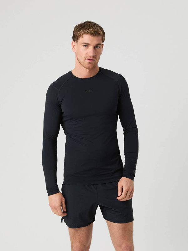 Borg Soft Compression Ls T-Shirt zwart