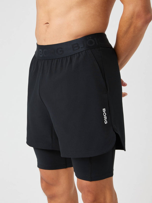 Borg 2 In 1 Shorts zwart