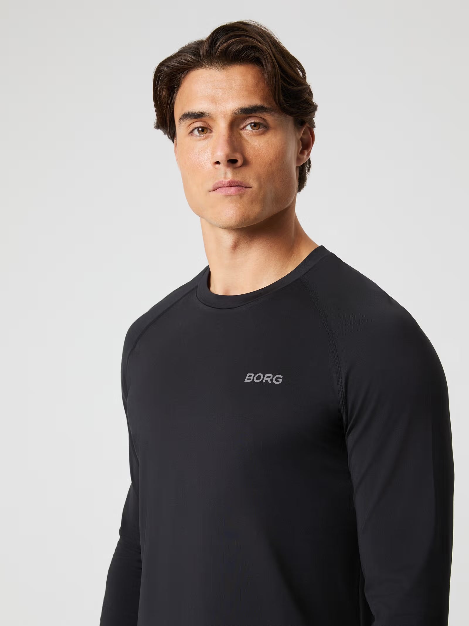 Borg Performance Long Sleeve Brushed T-Shirt Zwart