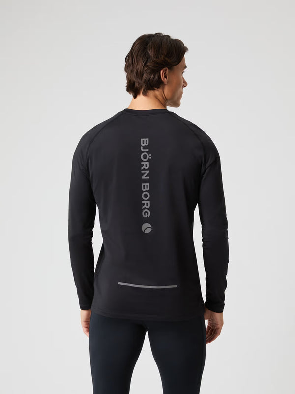 Borg Performance Long Sleeve Brushed T-Shirt Zwart