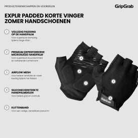 Gripgrab Explr RC Max gepolsterte kurze Finger Sommer -Fiet -Handschuhe