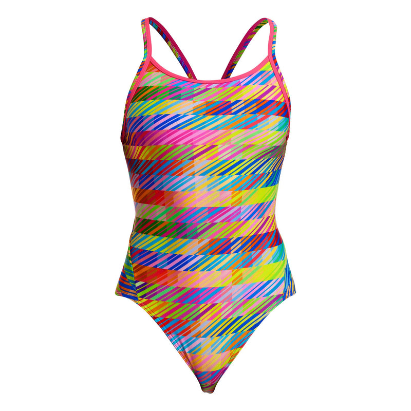 Funkita One Piece Diamond Back Static Stack Badpak Dames