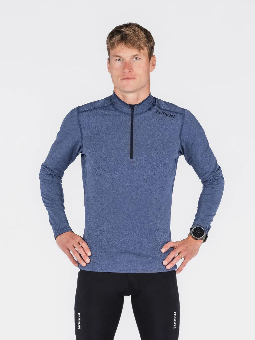 Fusion C3 Zip Neck Heren