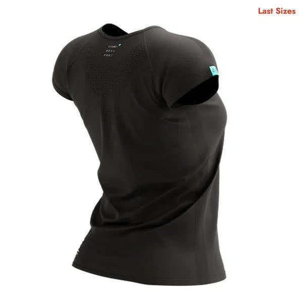 Compressport Training Korte Mouwen T-Shirt Zwart Black Edition Dames