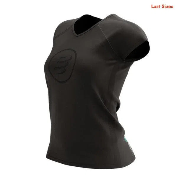 Compressport Training Korte Mouwen T-Shirt Zwart Black Edition Dames