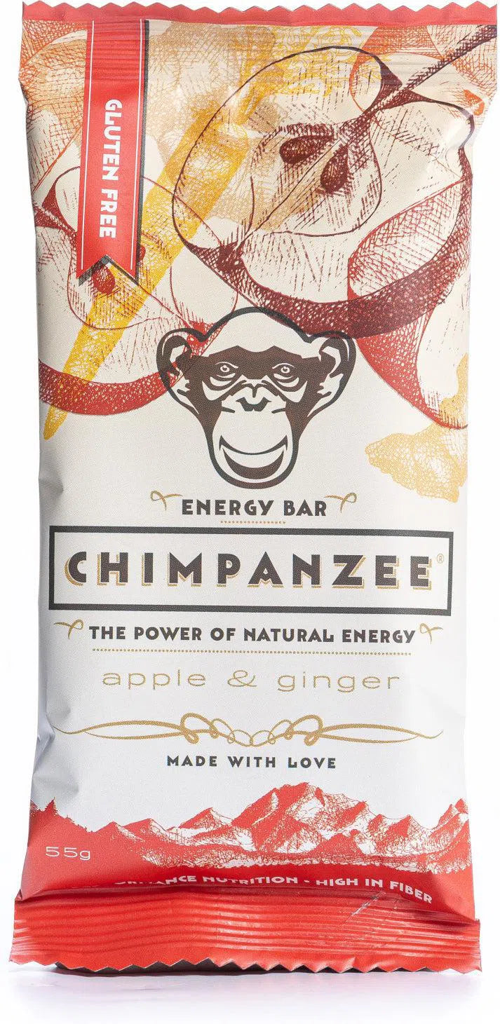 Chimpanzee Energiereep Doos (20x55gr) Apple - Ginger