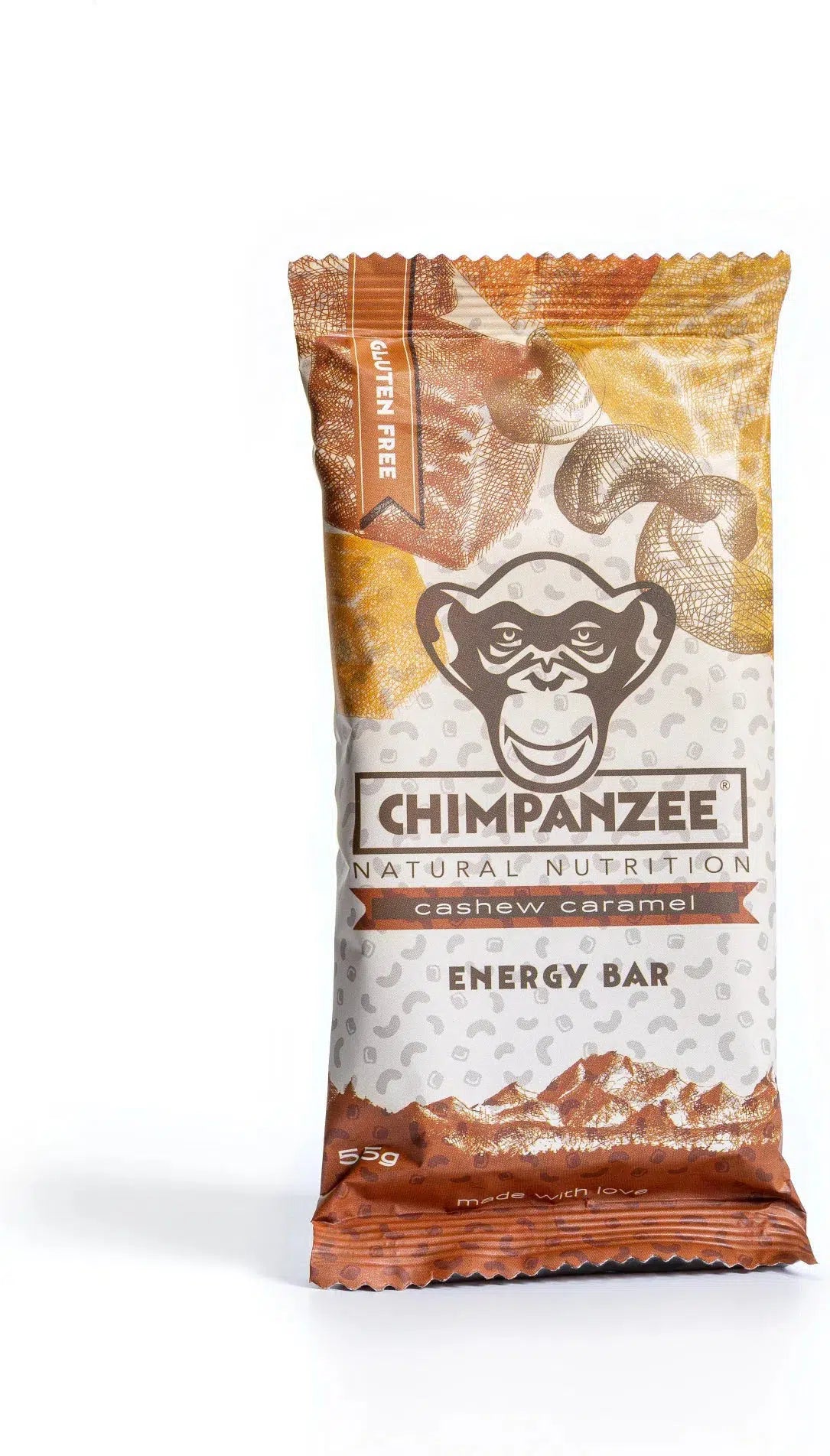 Chimpanzee Energiereep Doos (20x55gr) Cashew Caramel