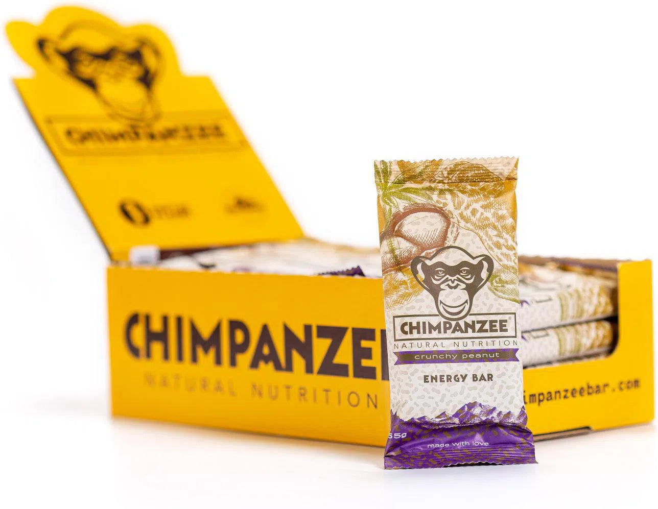 Chimpanzee Energiereep Doos (20x55gr) Crunchy Peanut