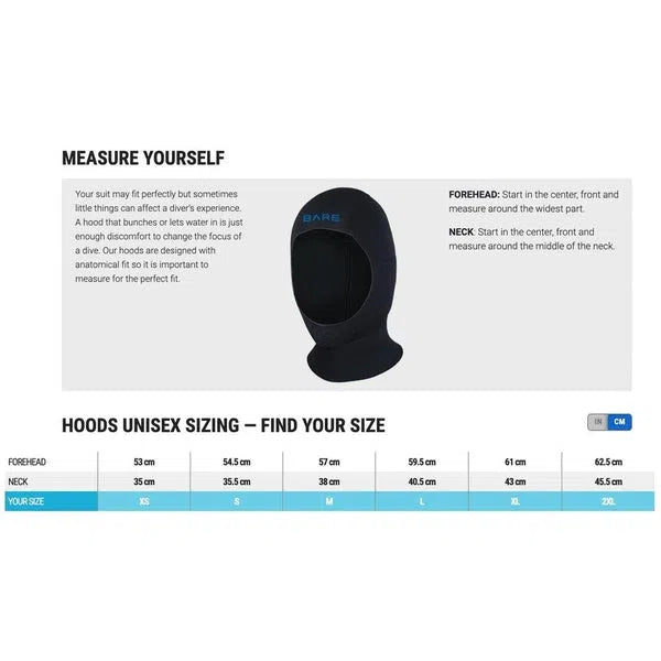 Bare Sports ExoWear Neopreen Heat Zwem Hoodie - Cap
