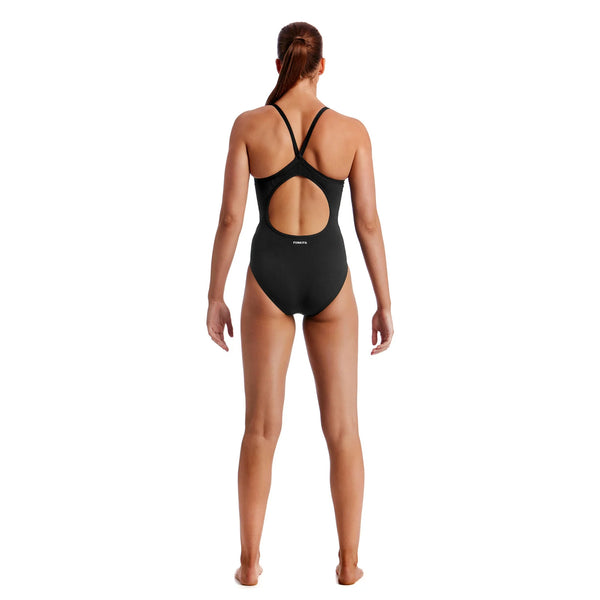 Funkita Diamond Back One Piece Zwart Badpak Dames