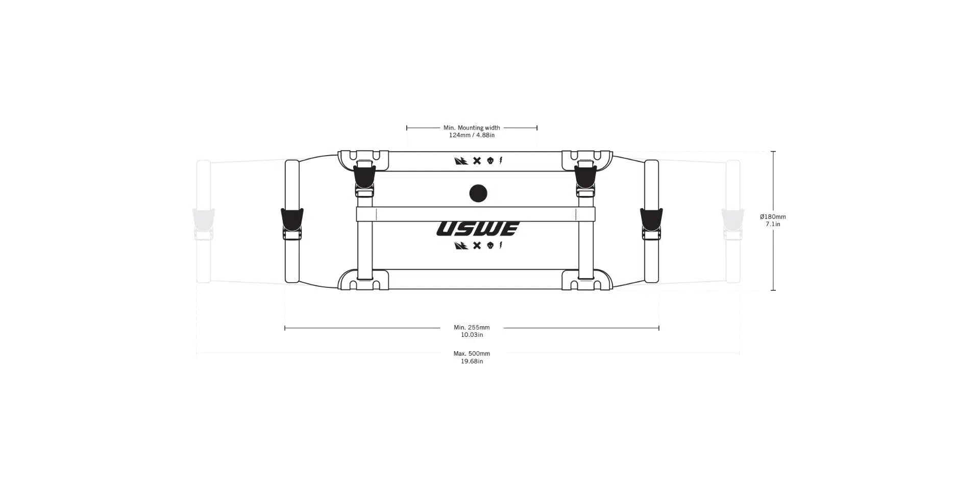 USWE Handlebar Roll-Top-Bag incl. Holster 9L Bikepacking