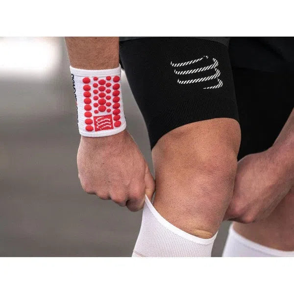 Compressport 3D Zweetband Wit-Rood