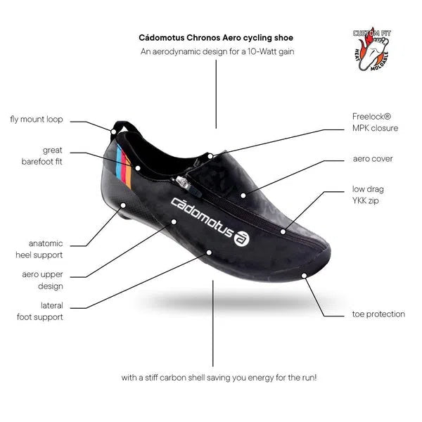 Cadomotus Chronos Aero Triathlon Long Distance fietsschoen | Nero