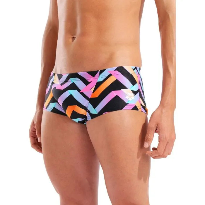 Arena Texture Swim Low Waist Short black-multi Heren