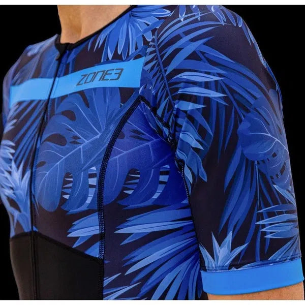 Zone3 Activate+ Tropical Palm Trisuit Korte Mouwen Heren